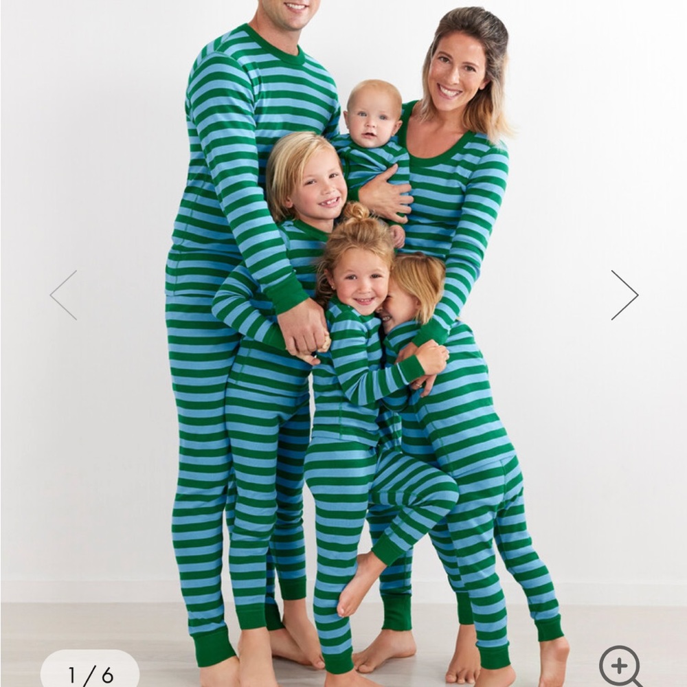 Hanna Andersson Fjord/Out of Blue Matching Family Pajamas​ Set.